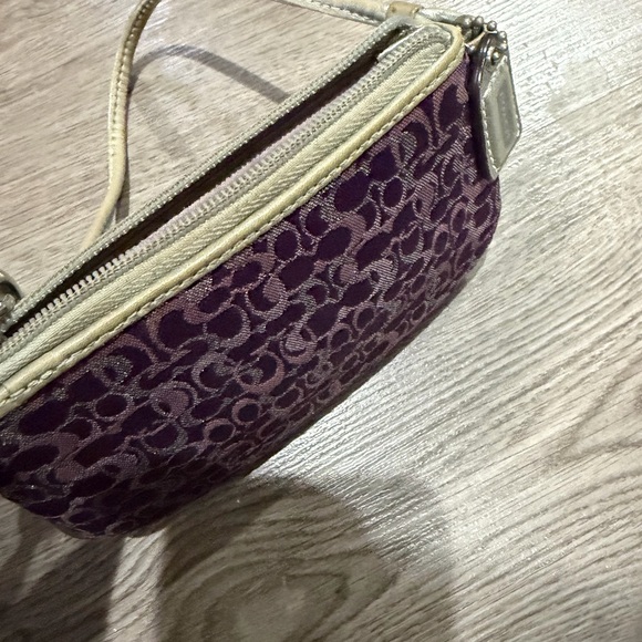 Coach Purple and Silver Wristlet - Picture 3 of 6